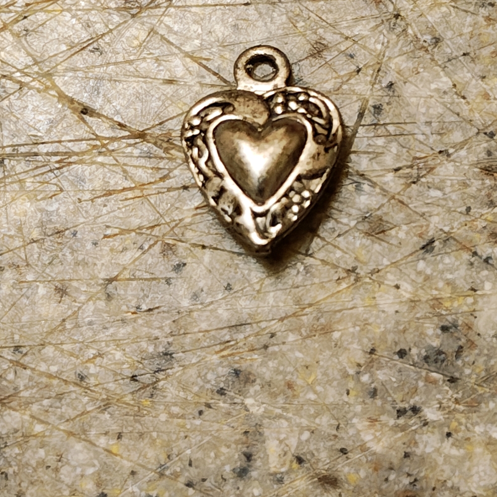 Gold Heart Pendant Charm